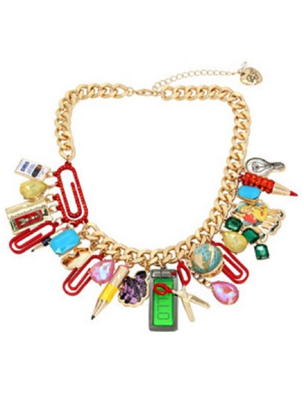 Betsey Johnson Faux Stone Back To School StatementNecklace